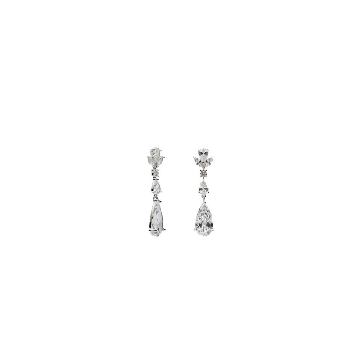 PENDIENTES LINEARGENT NOVIA PLATA LARGOS CICONITA OVAL - 19618-A