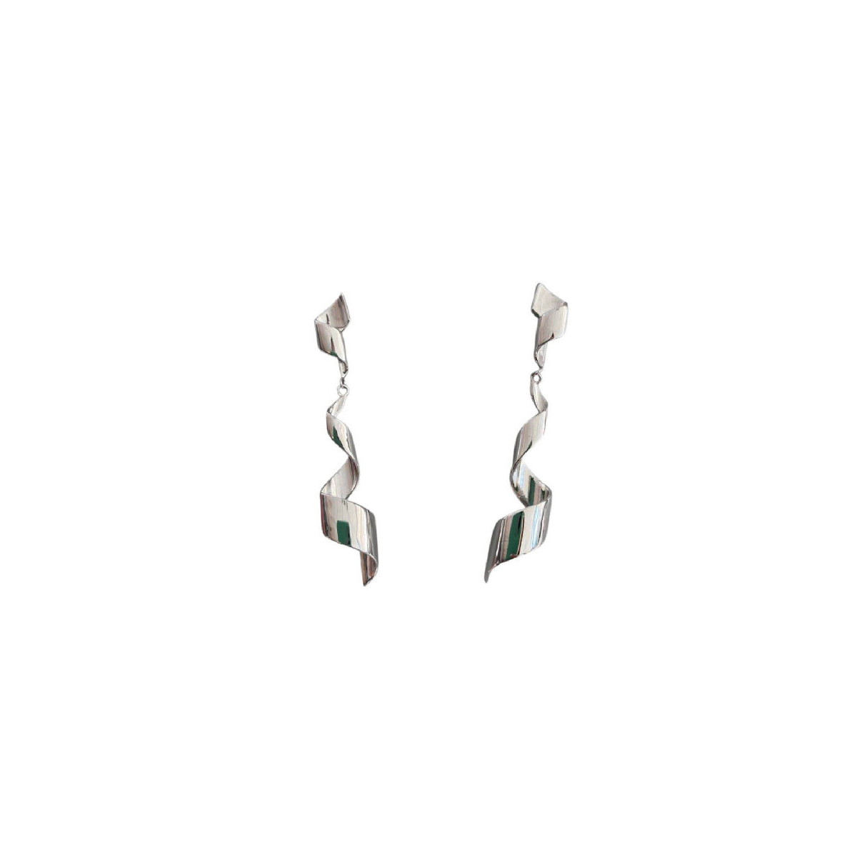 PENDIENTES LINEARGENT LARGOS ESPIRAL LISOS - 20563-A