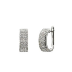 PENDIENTES LINEARGENT AROS GRUESOS  PLATA DE NOVIA - 19923-A
