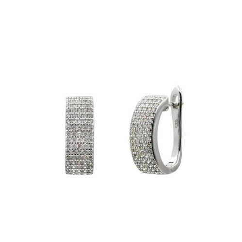 PENDIENTES LINEARGENT AROS GRUESOS  PLATA DE NOVIA - 19923-A