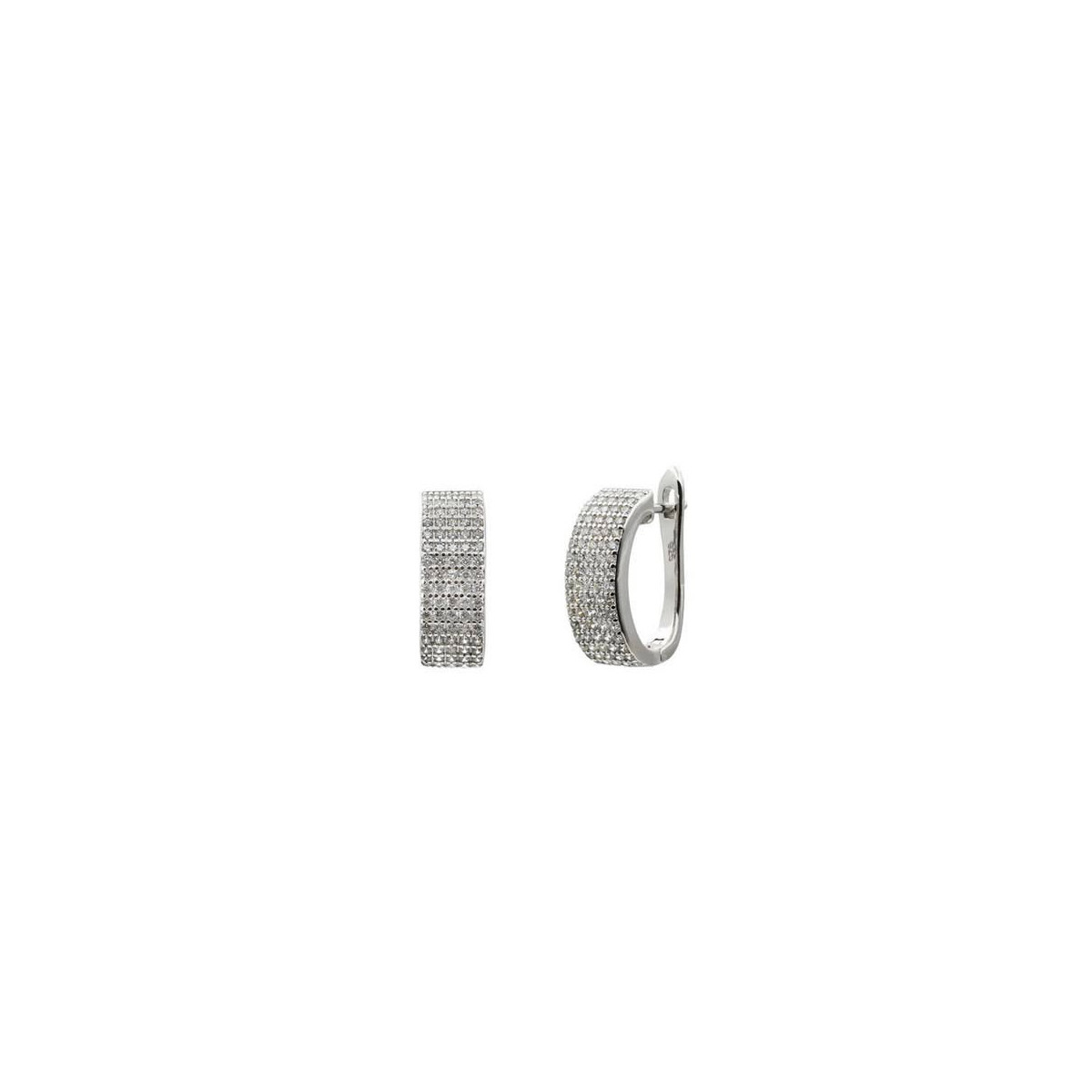 PENDIENTES LINEARGENT AROS GRUESOS  PLATA DE NOVIA - 19923-A