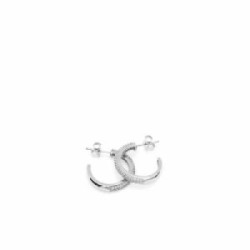 PENDIENTES LINEARGENT AROS PLATA DE NOVIA - 10109-W-A