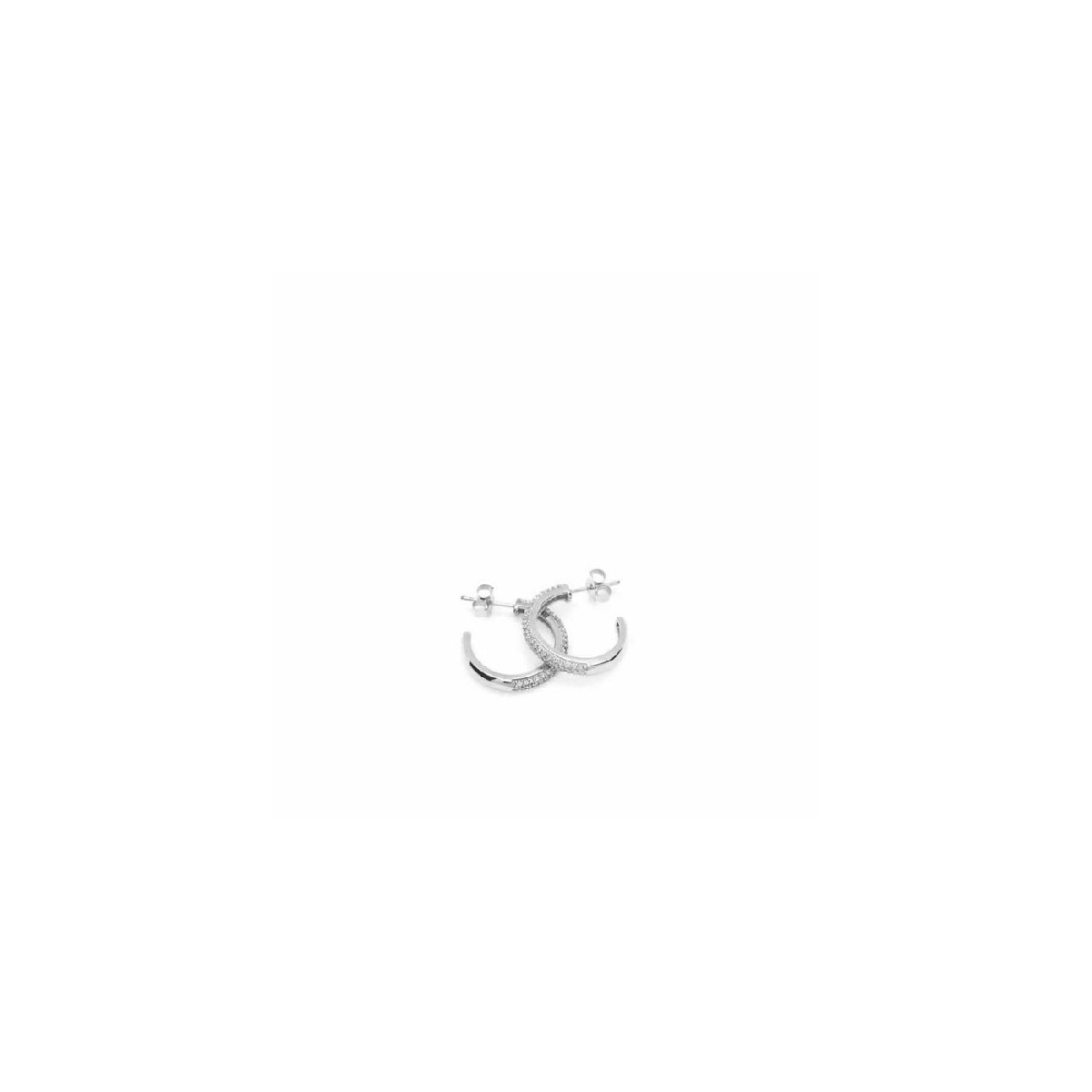 PENDIENTES LINEARGENT AROS PLATA DE NOVIA - 10109-W-A