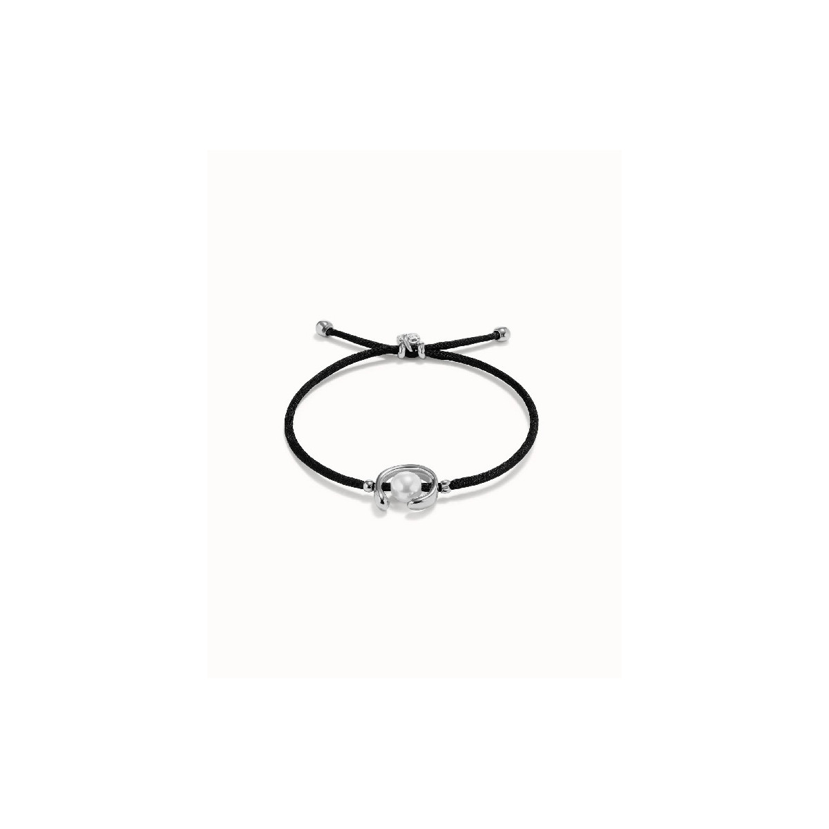 PULSERA UNO DE 50 PLATEADAHILO NEGRO PERLA - PUL2505NGRMTL0M