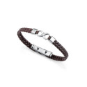 PULSERA VICEROY FOR MEN ACERO Y CUERO TRENZA - 14331P01011
