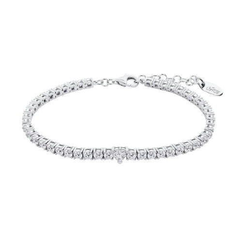 PULSERA LOTUS SILVER CORAZÓN BLANCO - LP3762-2/1