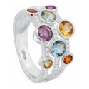 ANILLO LOTUS SILVER MULTICOLOR - LP3878-3/118