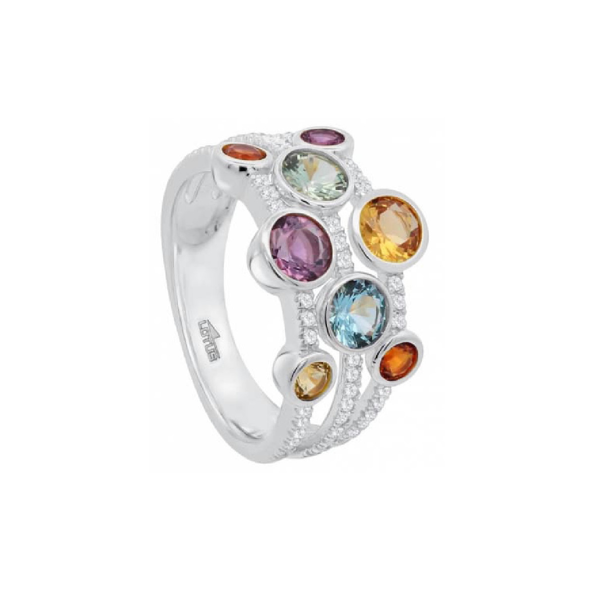 ANILLO LOTUS SILVER MULTICOLOR - LP3878-3/118