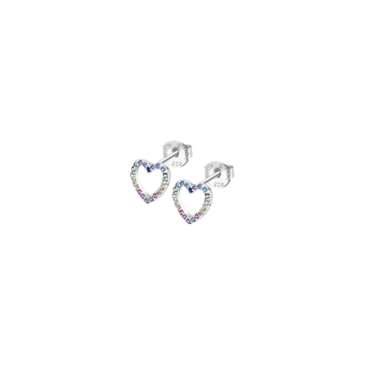 PENDIENTES LOTUS SILVER CORAZONES MULTICOLOR - LP3670-4/2