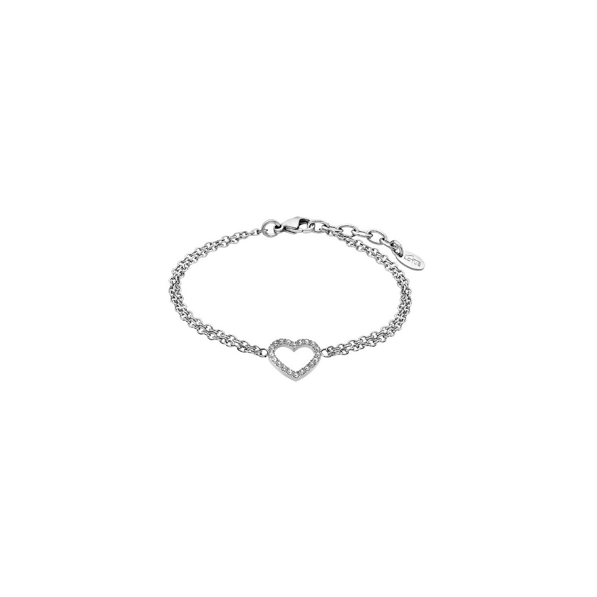 PULSERA LOTUS STYLE CORAZÓN SILVER - LS2026-2/1