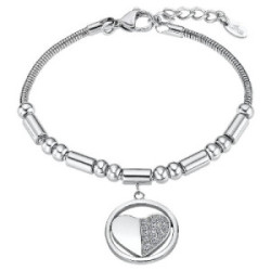 PULSERA LOTUS SILVER CORAZÓN - LS2466-2/1