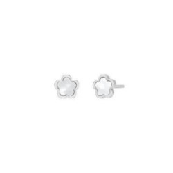 PENDIENTES MAREA KIDS FLOR NÁCAR SILVER - D03301/CA