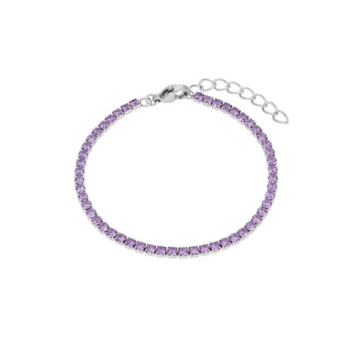 PULSERA MAREA CON PIEDRAS MORADAS - C02303/AD