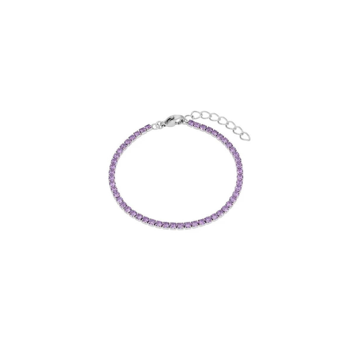 PULSERA MAREA CON PIEDRAS MORADAS - C02303/AD
