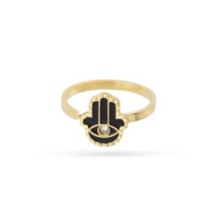 ANILLO ANARTXY STELLATA MANO DE FÁTIMA BLACK - BAN247B