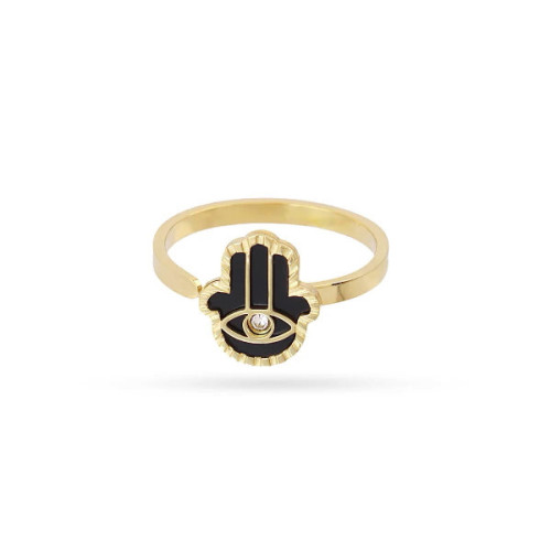 ANILLO ANARTXY STELLATA MANO DE FÁTIMA BLACK - BAN247B