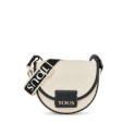 BANDOLERA TOUS HALFMOON BEIGE-NEGRO - 2001786801