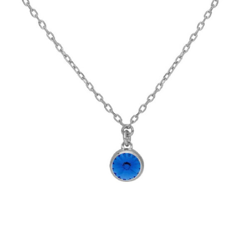 GARGANTILLA VICTORIA CRUZ CHATÓN 7MM BLUE SILVER - A4225-15HG