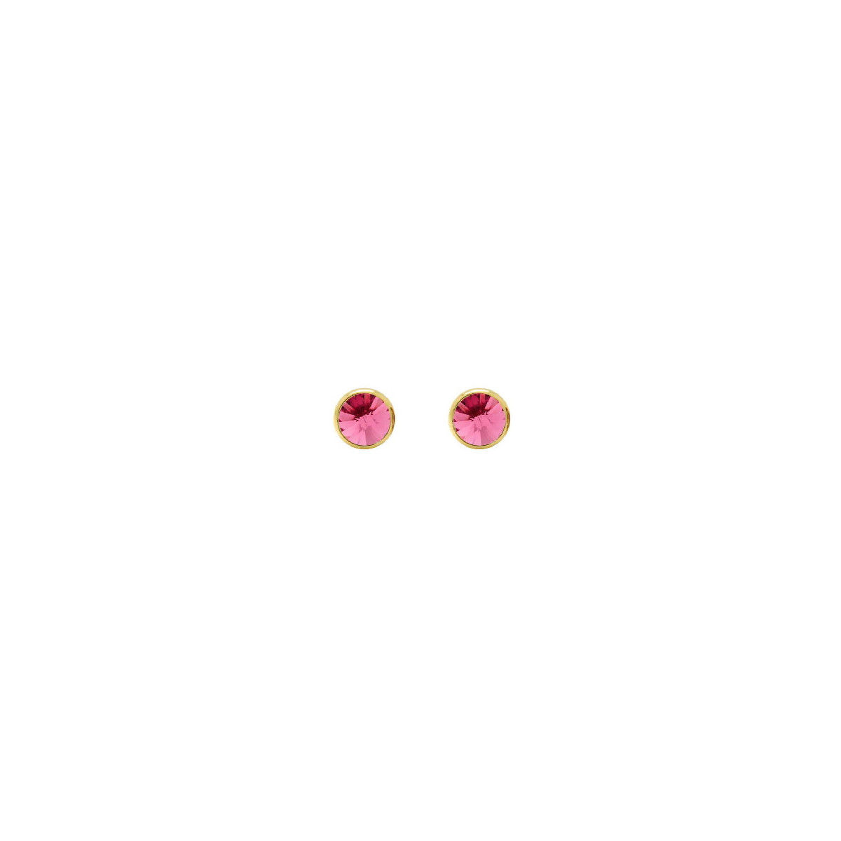 PENDIENTES VICTORIA CRUZ CHATÓN 7MM CHAPADA ROSA - A3331-04DT