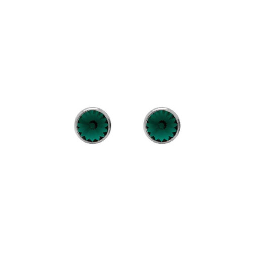 PENDIENTES VICTORIA CRUZ CHATÓN 7MM VERDE - A3331-20HT