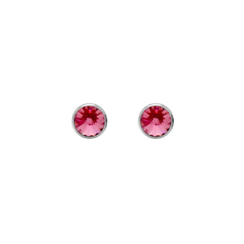 PENDIENTES VICTORIA CRUZ CHATÓN 7MM ROSA - A3331-26HT