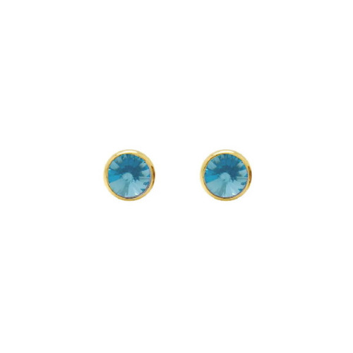 PENDIENTES VICTORIA CRUZ CHATÓN 7MM TURQUESA - A3331-10DT