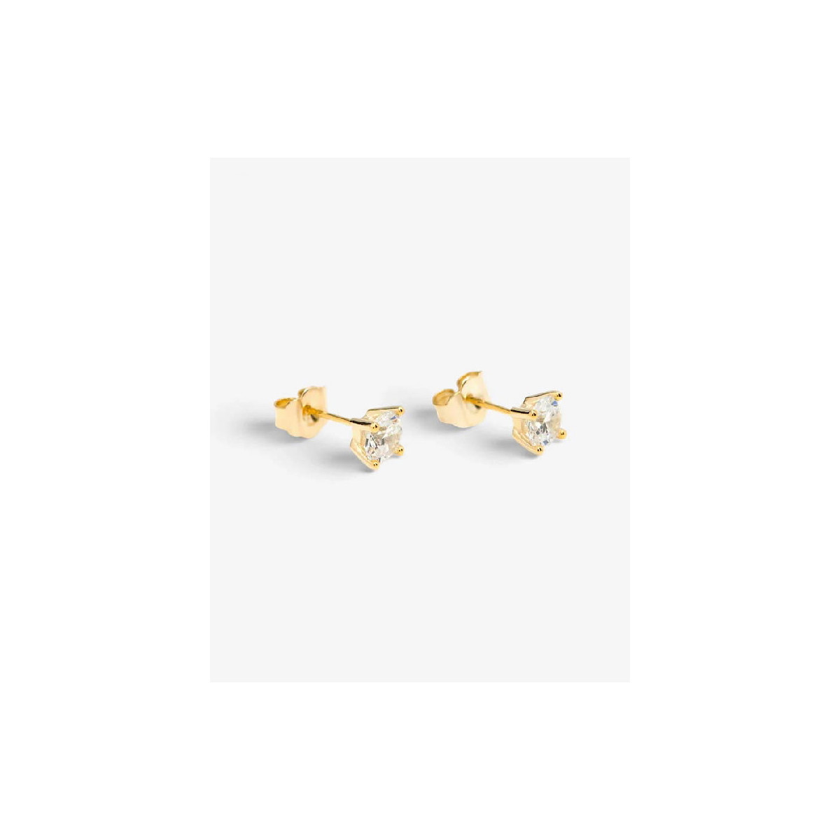 PENDIENTES LINEARGENT PLATA CIRCONITAS GOLD - 10061-G