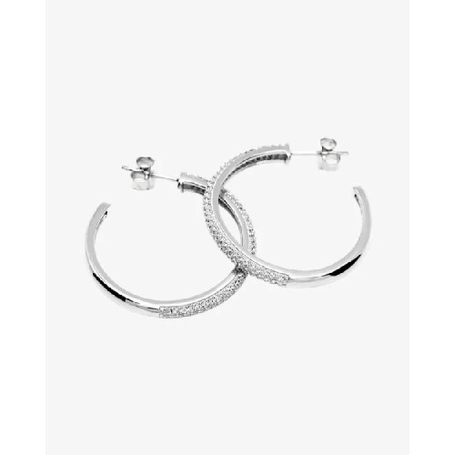 PENDIENTES LINEARGENT PLATA CIRCONITAS - 10110-W