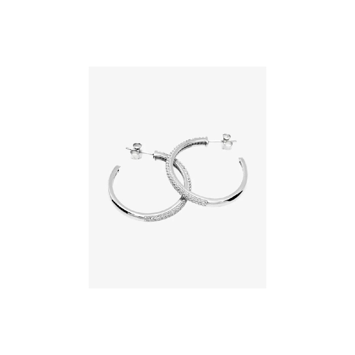 PENDIENTES LINEARGENT PLATA CIRCONITAS - 10110-W