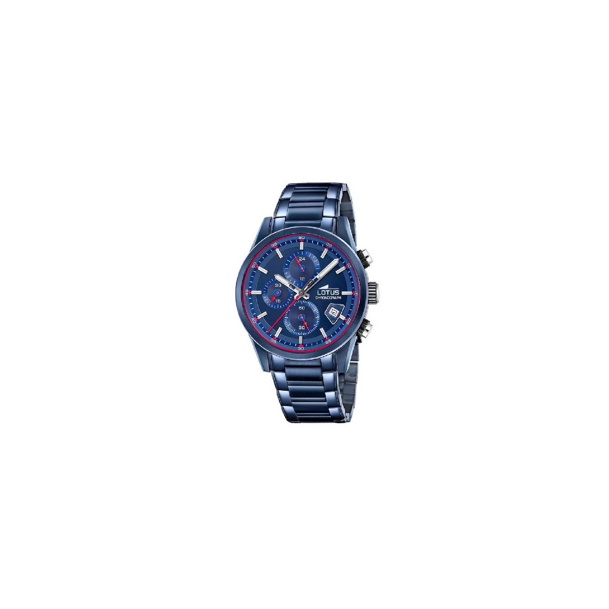RELOJ LOTUS ACERO AZUL PAVONADO CRONÓGRAFO - 19086/2 - 19084/3