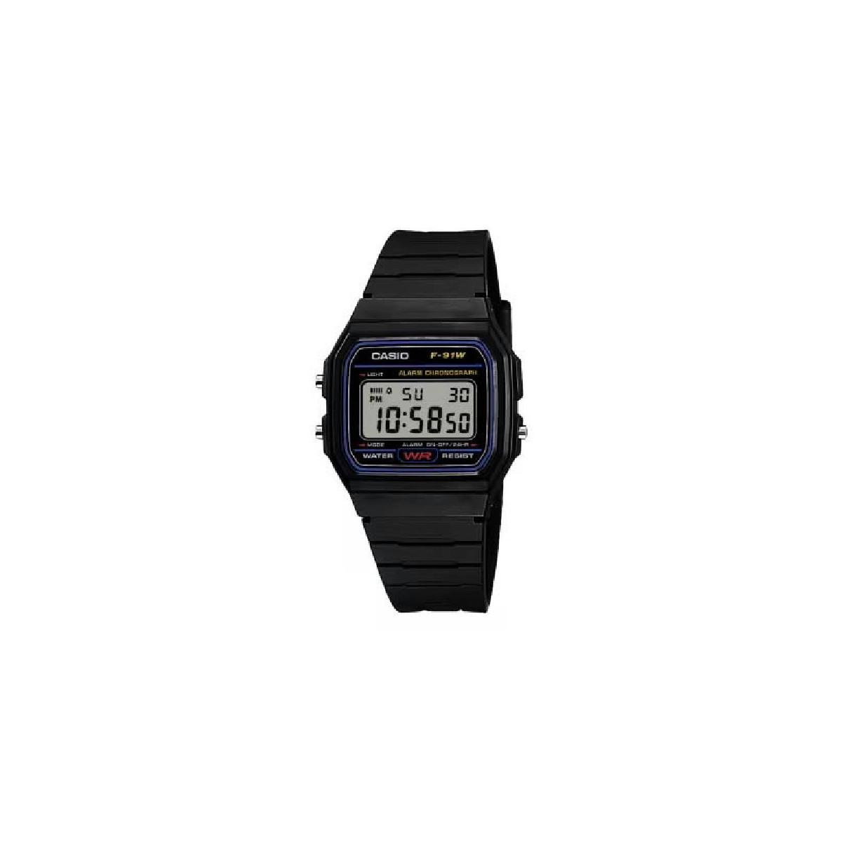 RELOJ CASIO COLLECTION F-91W-1YEG NEGRO CLÁSICO - F-91-1YEG