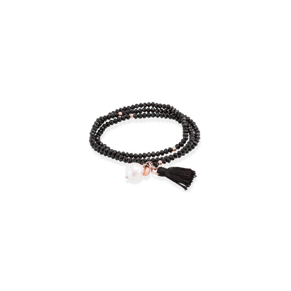 PULSERA MARINA GARCÍA ZEN NEGRA CON CHARM ÁNGEL - 90019UP