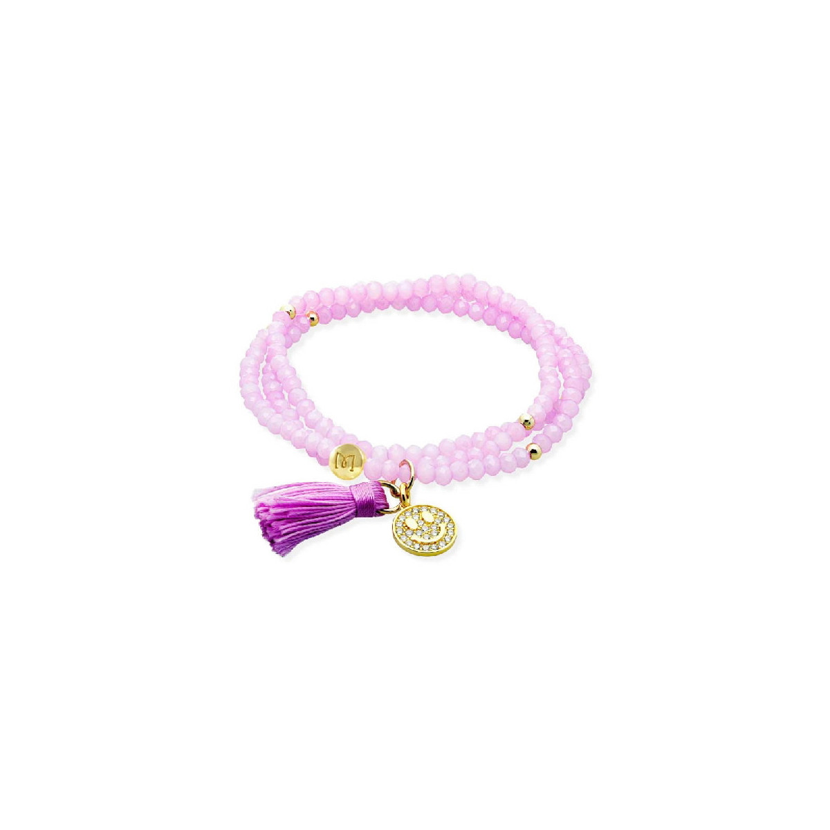 PULSERA MARINA GARCÍA CRISTAL FACETADO BURDEOS - 91168U27
