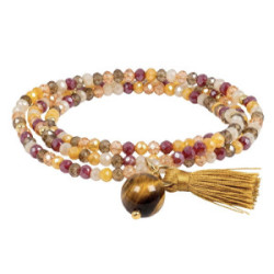 PULSERA MARINA GARCIA HEMATITES CON FLOR - 91364U47