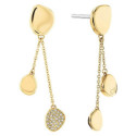PENDIENTES CALVIN KLEIN GOTAS ACERO Y CIRCONITAS DORADOS - 35000212