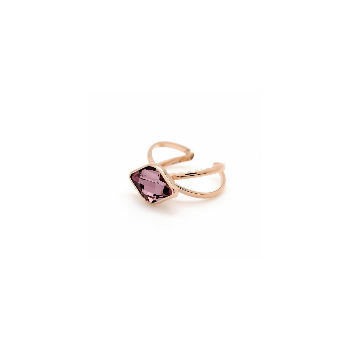 ANILLO VICTORIA CRUZ ROMBO ROSA - A3120RSA
