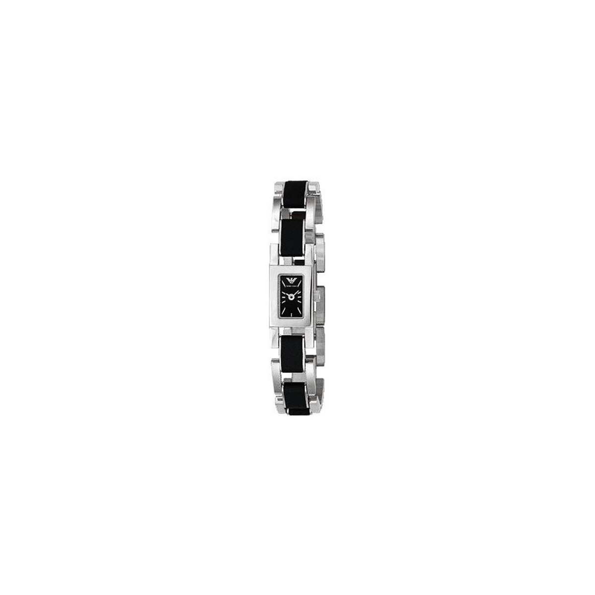 RELOJ ARMANI ACERO Y PIEL NEGRA - AR5566