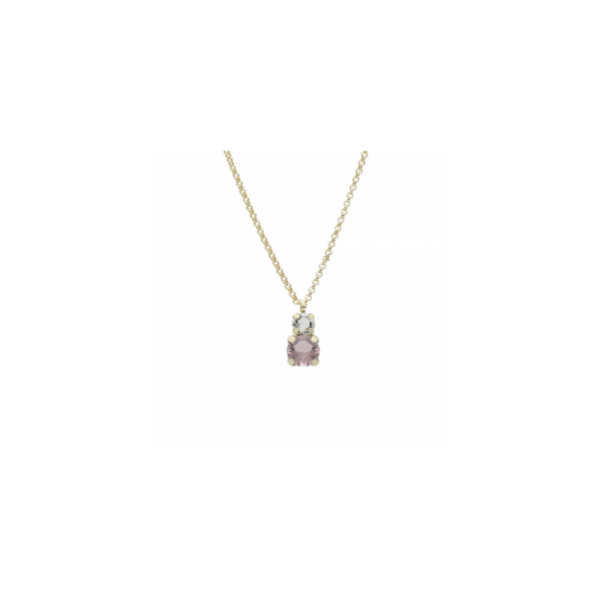 GARGANTILLA VICTORIA CRUZ COLECCIÓN TU Y YO ROSADOS - A3752-52G