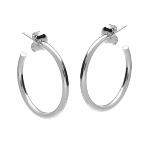 PENDIENTES VICTORIA CRUZ AROS PLATA BASIC COLLECTION - A4043-HT