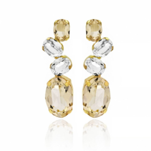 PENDIENTES VICTORIA CRUZ CHAMPÁN CELINE COLLECTION - A4139-DT
