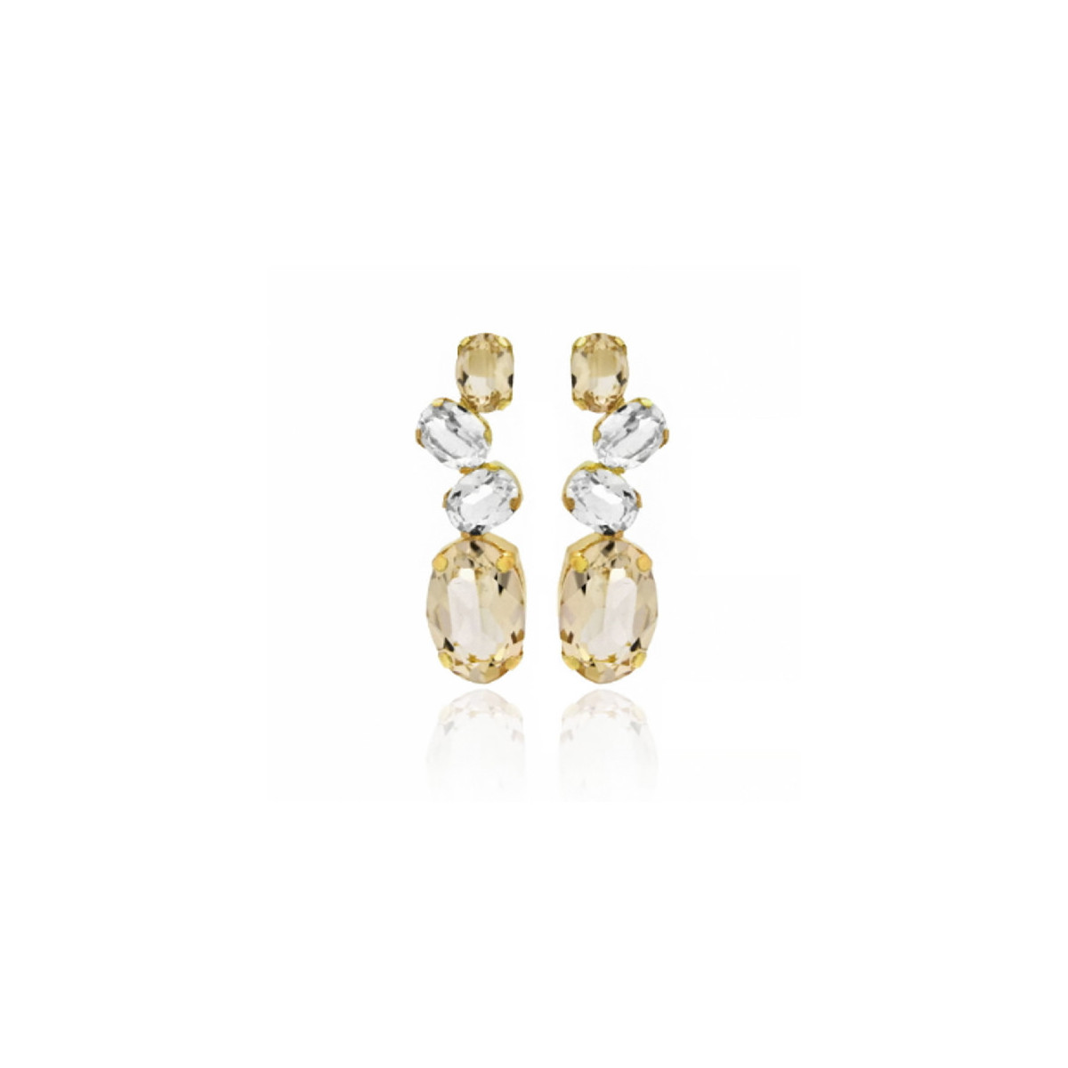 PENDIENTES VICTORIA CRUZ CHAMPÁN CELINE COLLECTION - A4139-DT