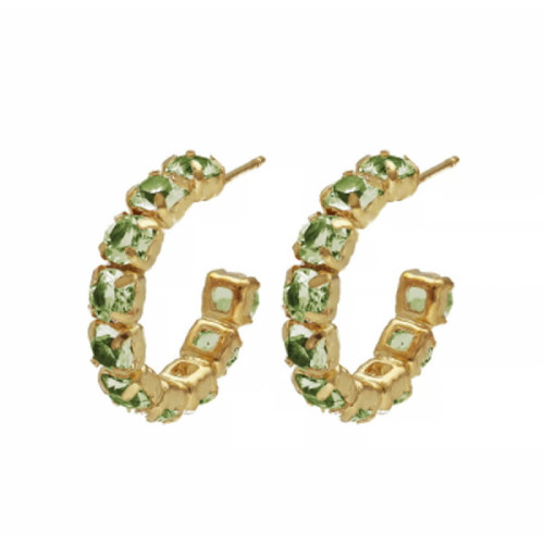 PENDIENTES VICTORIA CRUZ JADE COLLECTION VERDES DORADOS - A4256-14DT