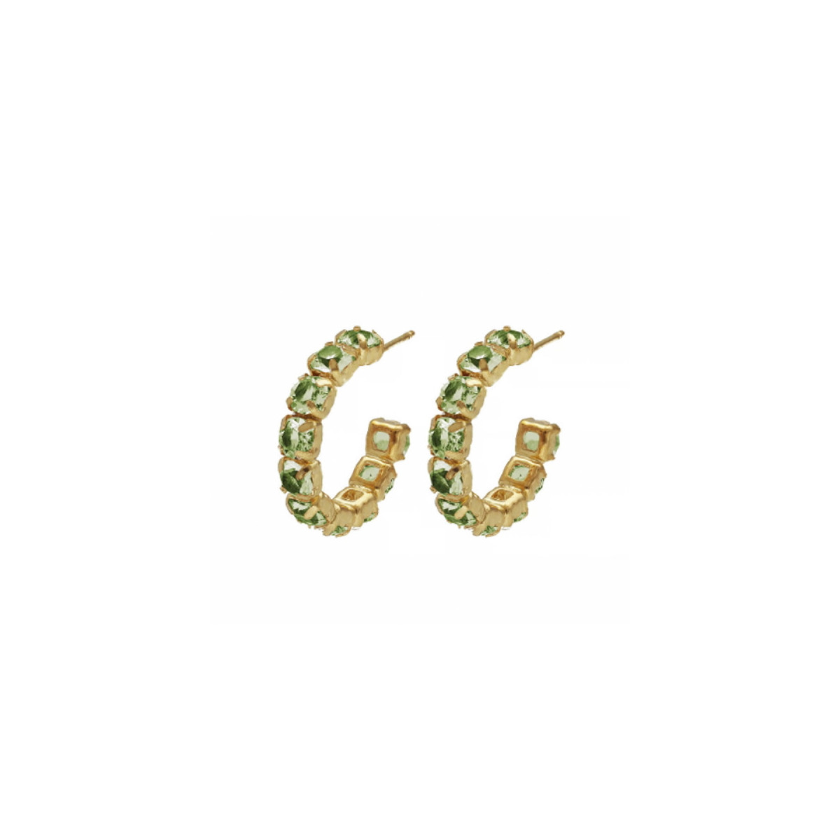 PENDIENTES VICTORIA CRUZ JADE COLLECTION VERDES DORADOS - A4256-14DT